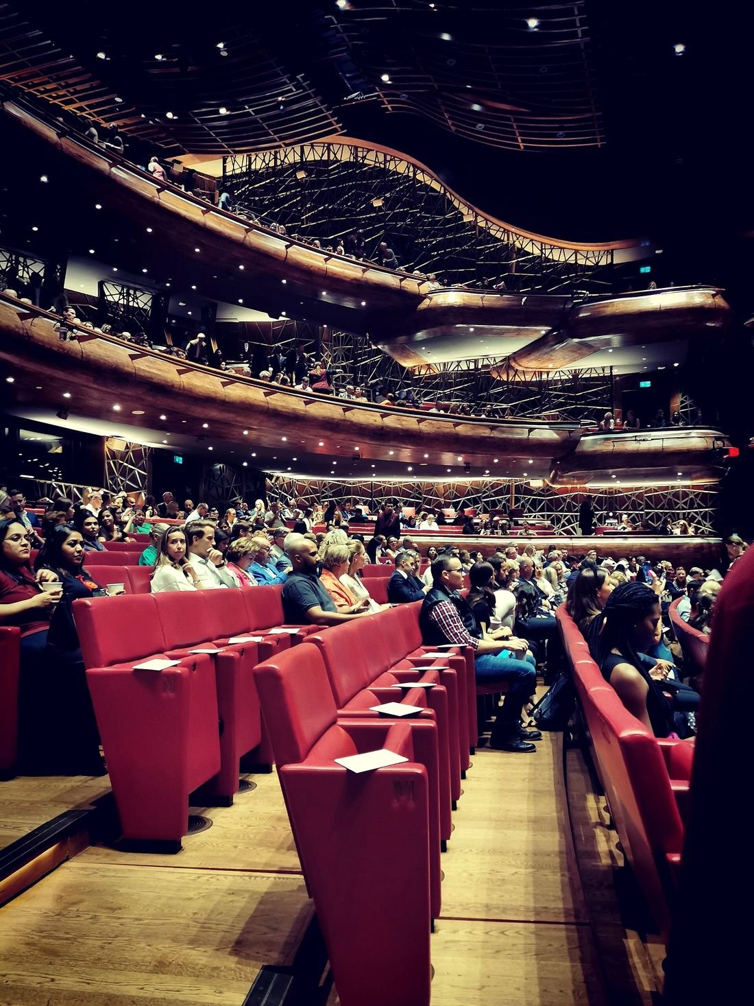 Guests arriving at a Dubai auditorium